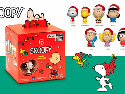 No clima do Natal, Cacau Show lança ‘Caixa Surpresa Snoopy’