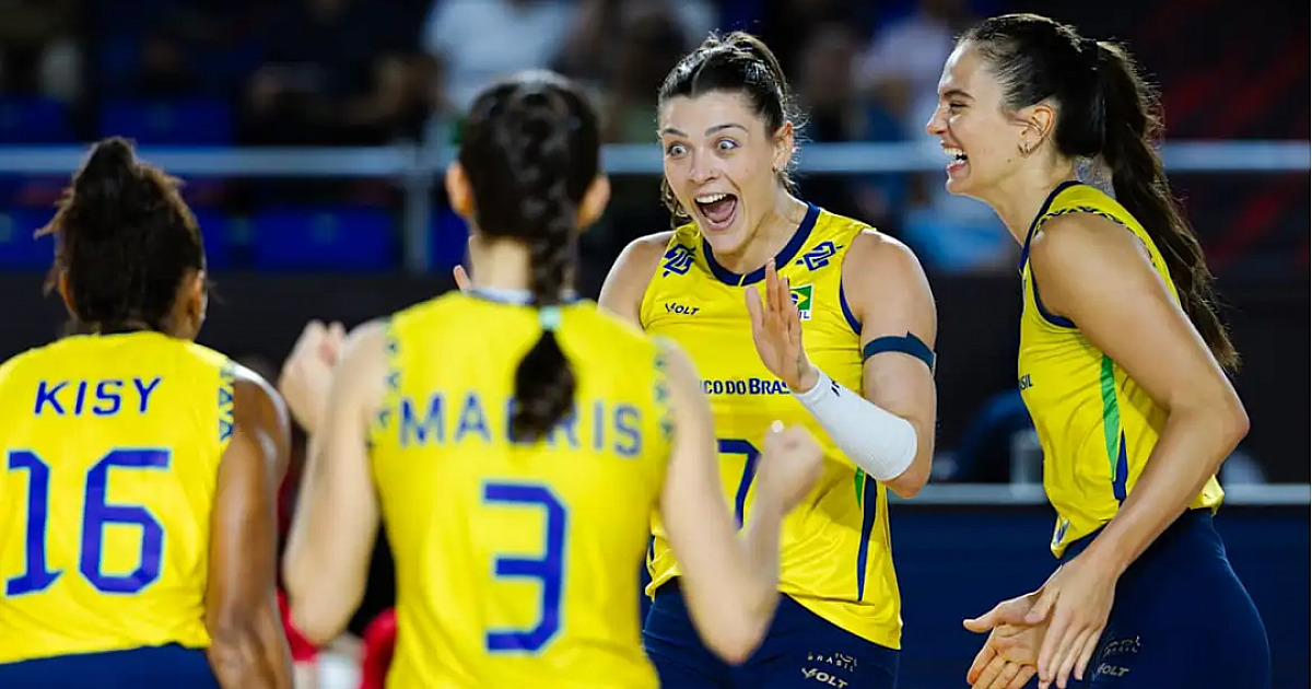 Mundial de vôlei: Brasil bate Porto Rico e fecha 1ª fase na liderança