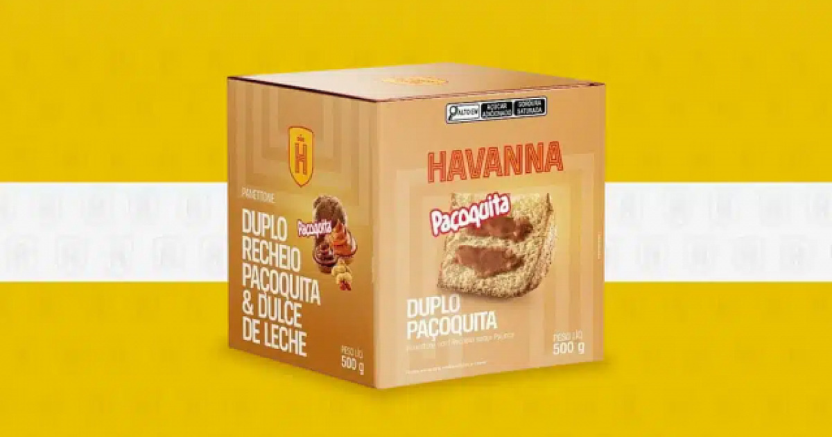 Havanna aposta em panetone recheado de Paçoquita e Doce de Leite