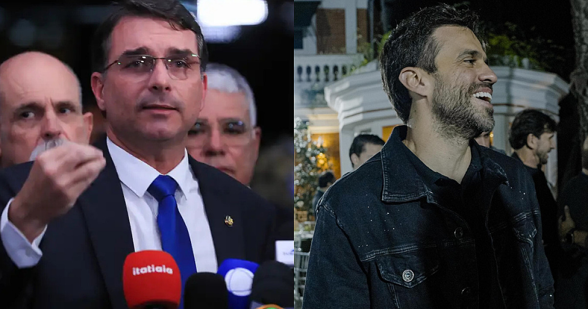 Pablo Marçal declara apoio a Flávio Bolsonaro durante evento em Barueri