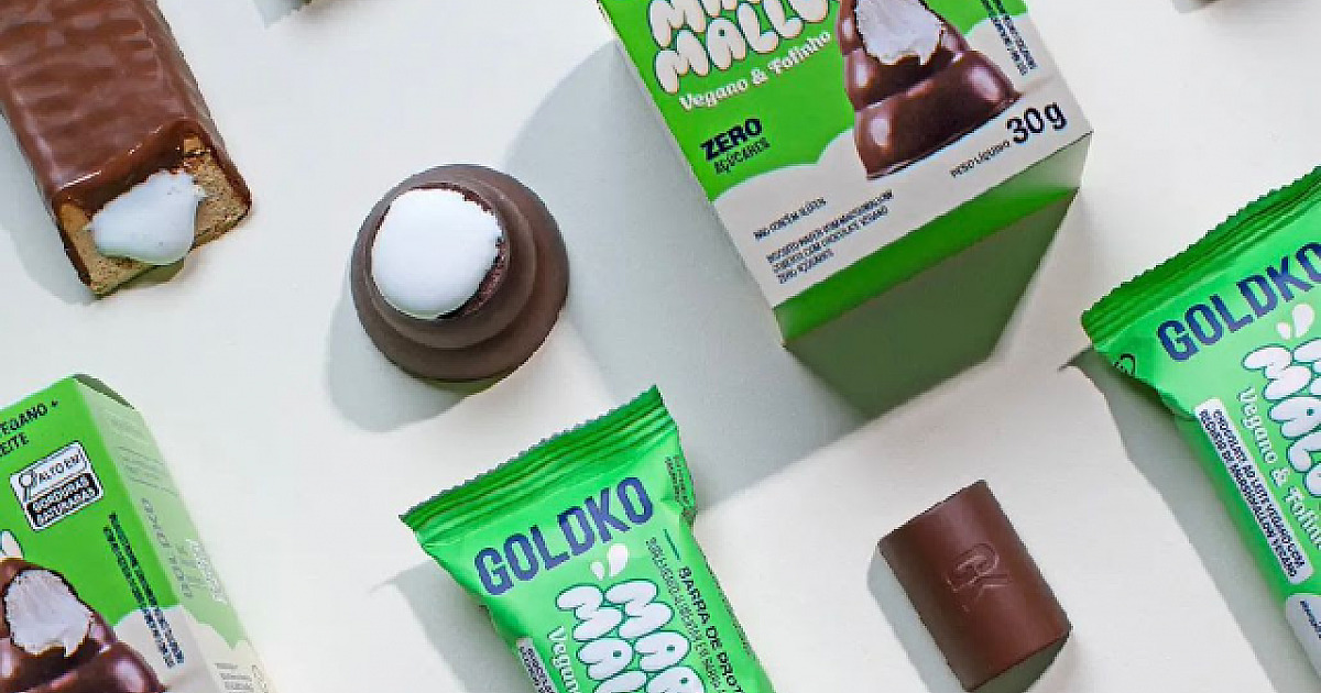 Goldko aposta em marshmallow vegano, sem adição de açúcares e sem glúten