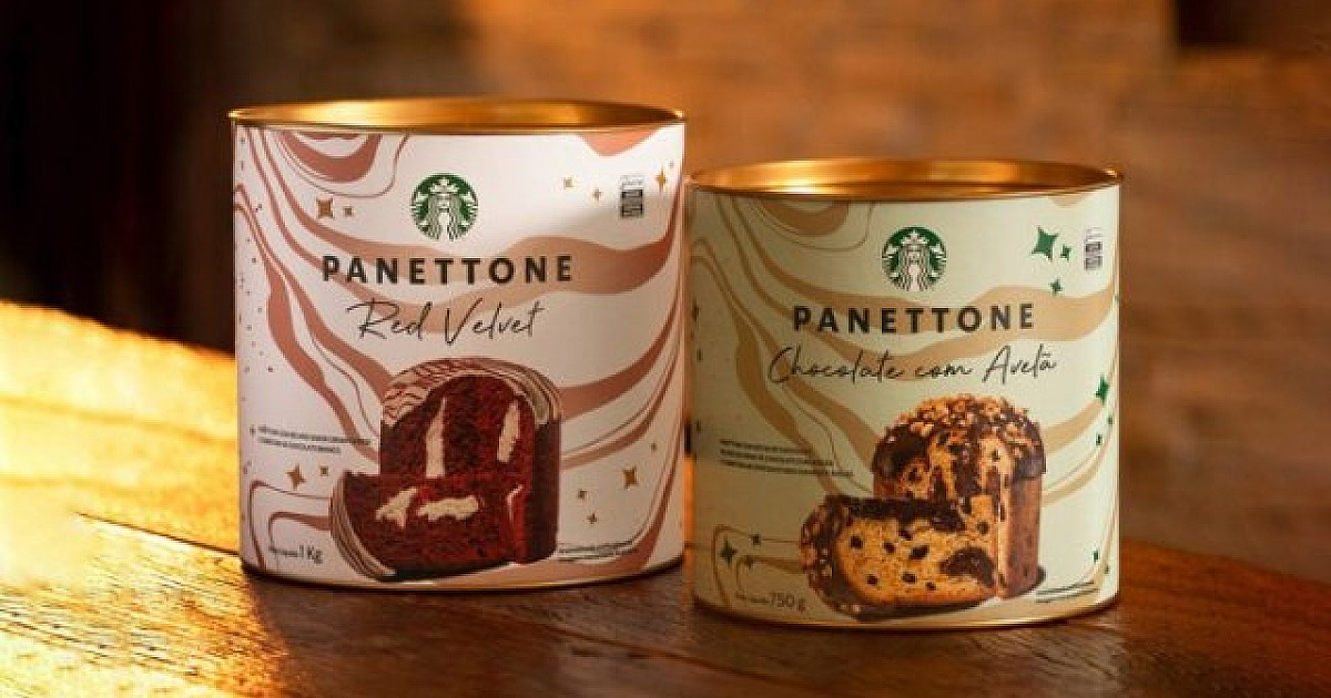 Starbucks lança panettones Red Velvet e Chocolate com Avelã