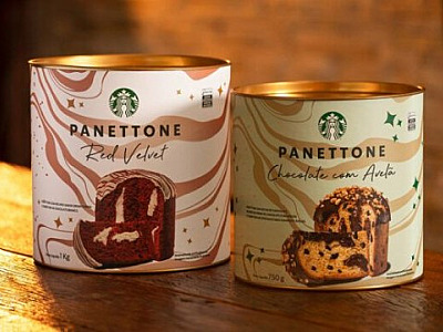 Starbucks lança panettones Red Velvet e Chocolate com Avelã