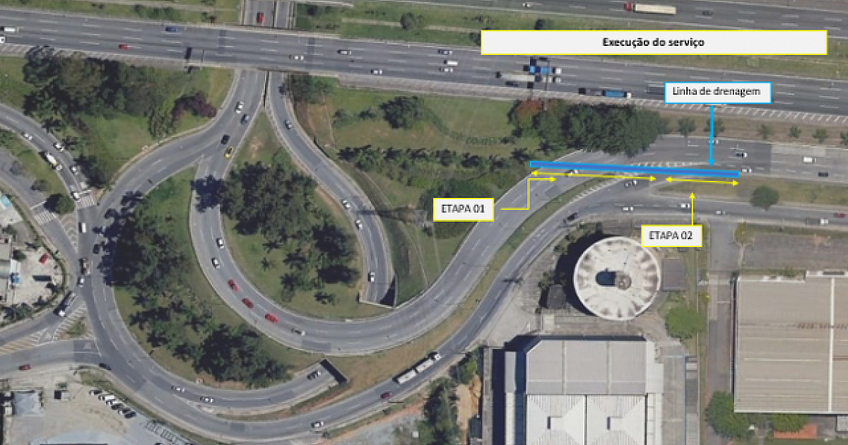 CCR ViaOeste fará implantação de drenagem para águas pluviais na região do Trevo de Alphaville
