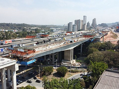 Barueri: ViaOeste realiza concretagem de aduelas na Ponte Guilherme de Almeida