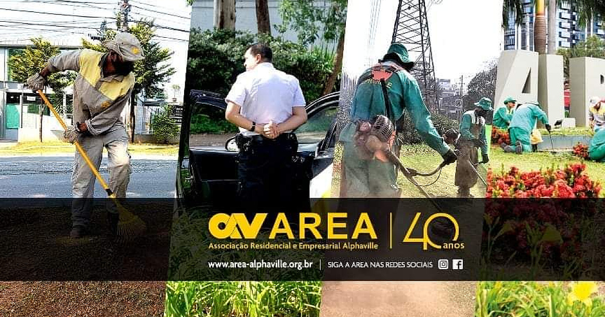 AREA prepara a decoração de natal no centro empresarial de Alphaville