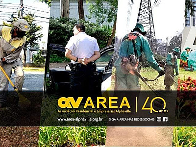 AREA prepara a decoração de natal no centro empresarial de Alphaville