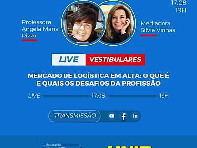 UNIP e Objetivo promovem live sobre o mercado de trabalho na área de logística