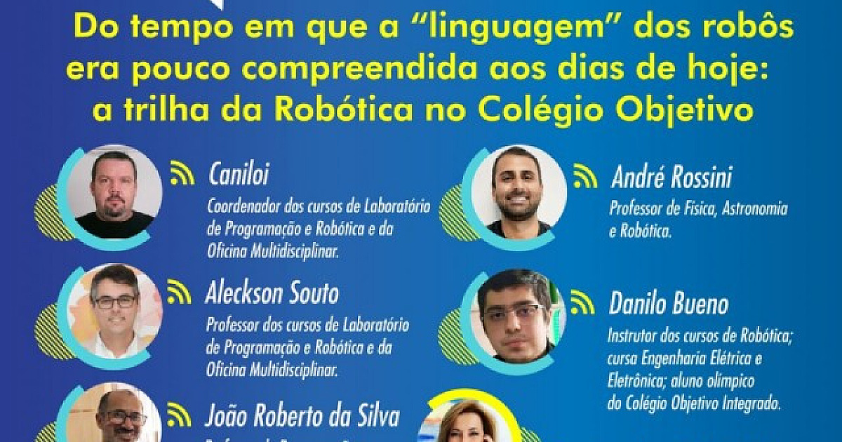 Objetivo explica em live sua proposta pedagógica na área da Robótica