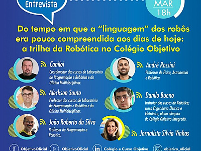Objetivo explica em live sua proposta pedagógica na área da Robótica