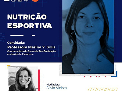 UNIP fala sobre nutrição esportiva em live