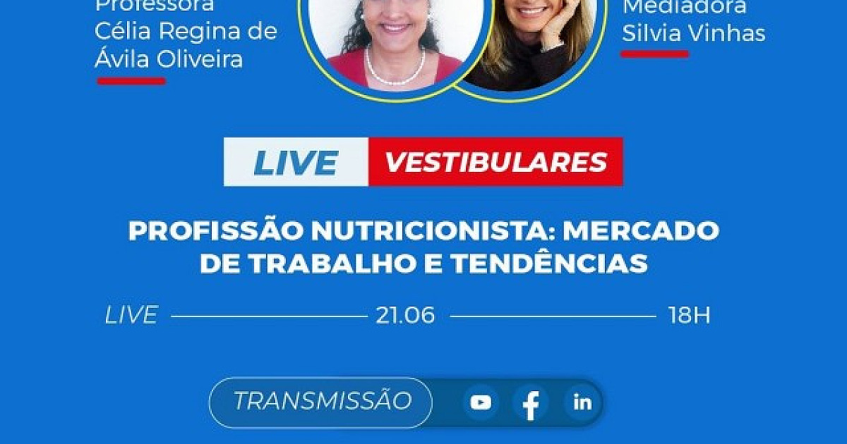 ​UNIP e Objetivo promovem live sobre a carreira de Nutrição