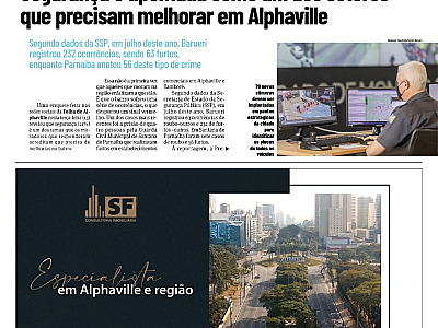 Enquete: Segurança é apontada como um dos setores que precisam melhorar em Alphaville