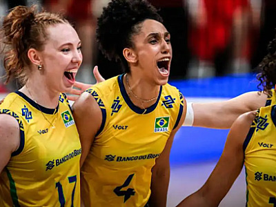 Seleção feminina de vôlei bate Turquia e chega à 7ª vitória na Liga das Nações