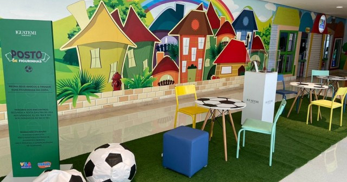 Iguatemi Alphaville inaugura posto para troca de figurinhas do álbum da Copa do Mundo