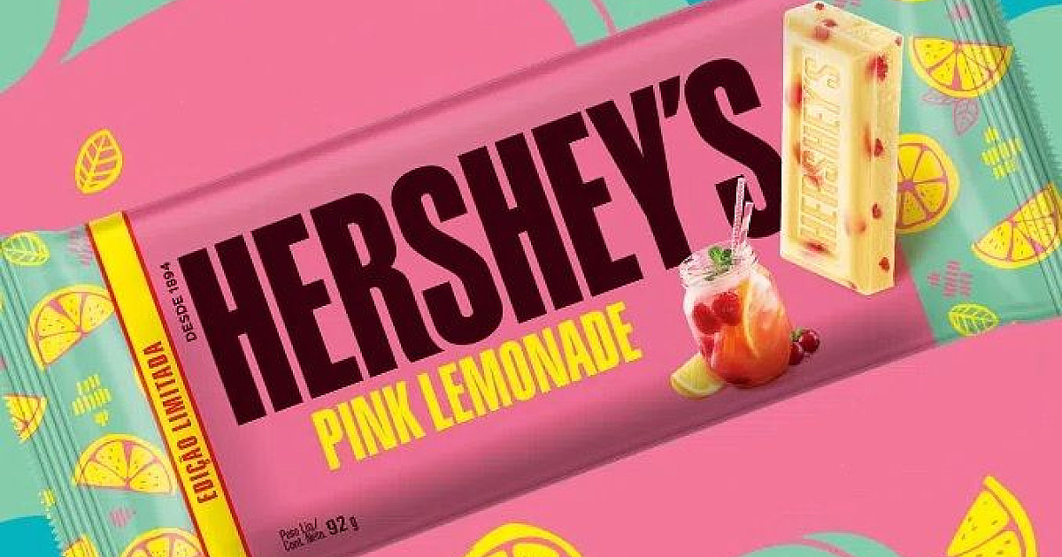 Hershey’s lança chocolate sabor Pink Lemonade no Brasil
