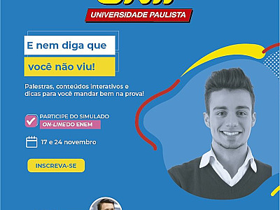 UNIP e Objetivo preparam maratona de estudos para o Enem: vem aí o “E nem diga que você não viu!”