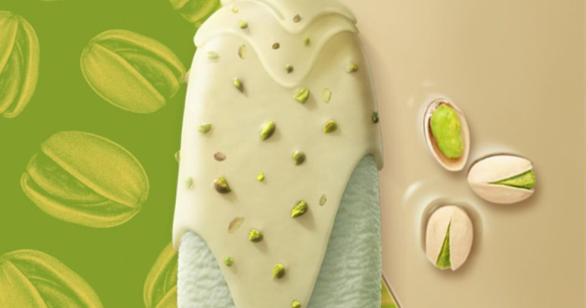 Magnum lança sorvete de pistache com chocolate branco