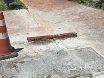 Prefeitura de Santana de Parnaíba fecha buracos em área demarcada para prática de esportes na Via Pa