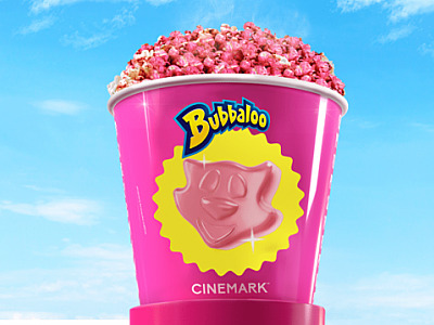 Cinemark e Bubbaloo lançam combo com pipoca rosa