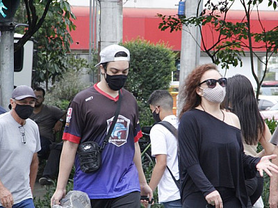 95% dos moradores aderiram ao uso de máscara de proteção