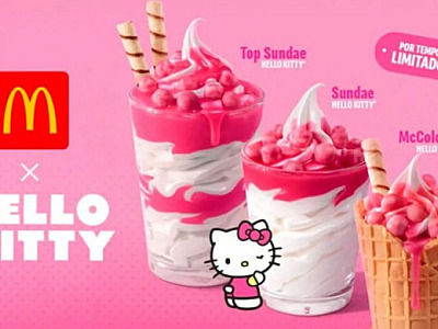 McDonald's lança sobremesas e pelúcias da Hello Kity