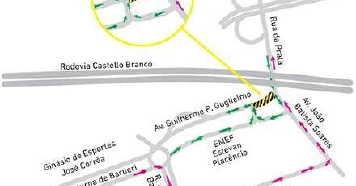 CCR ViaOeste fará bloqueio do acesso da Rua da Prata à Av. Guilherme Perereca em Barueri