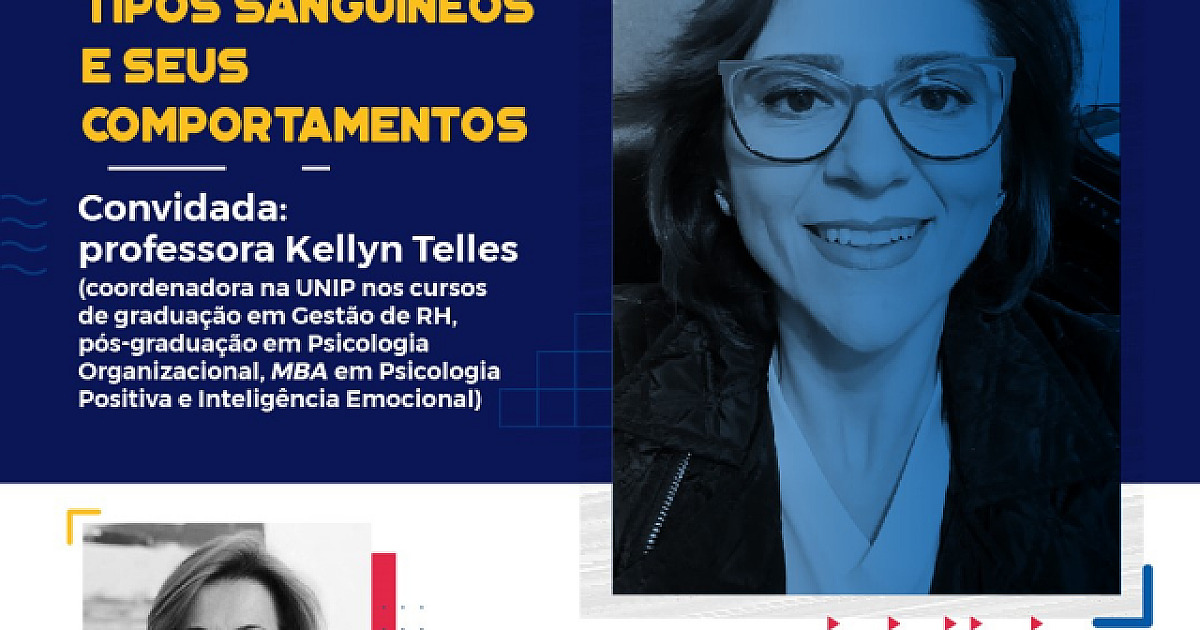 UNIP promove live sobre os tipos sanguíneos e seus comportamentos