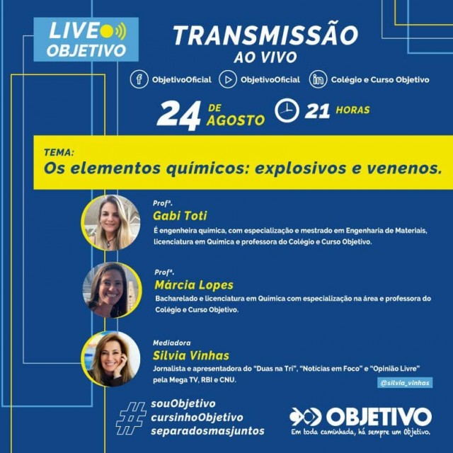 Objetivo realiza lives para vestibulandos e educadores