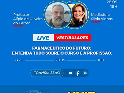 Conheça a profissão farmacêutico em live da UNIP e do Objetivo