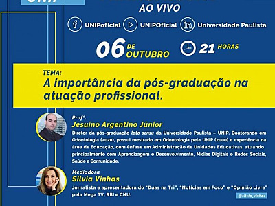 UNIP realiza debate sobre a importância da Pós-Graduação na atuação profissional