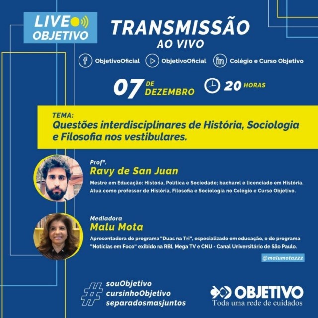 Objetivo promove debate sobre questões interdisciplinares no vestibular
