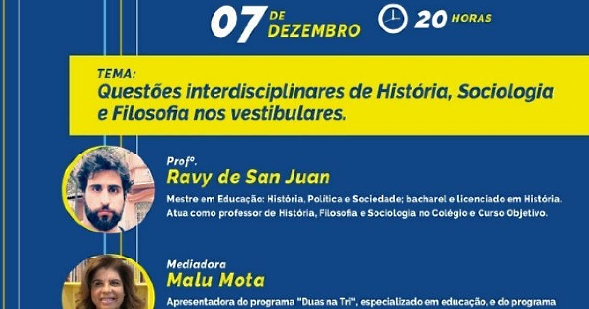 Objetivo promove debate sobre questões interdisciplinares no vestibular