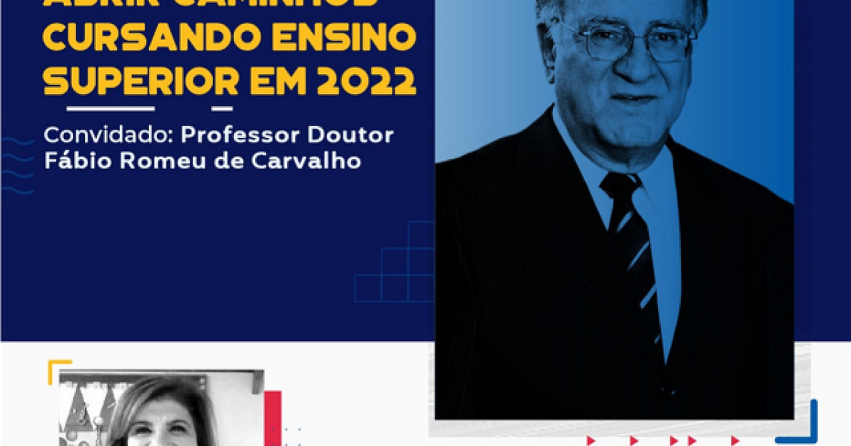 Vice-reitor da UNIP participa da live “Abrir caminhos cursando o Ensino Superior em 2022”