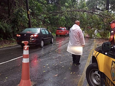 Fortes chuvas causam transtornos em Alphaville e Aldeia da Serra