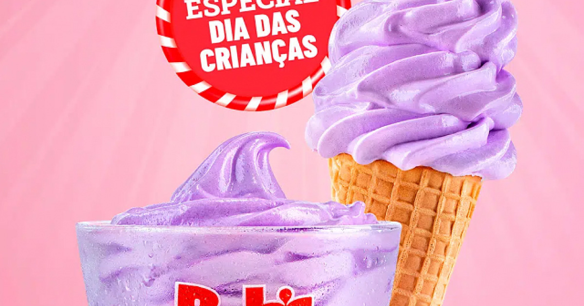 Bob’s lança sorvete de tutti-frutti para o Dia das Crianças