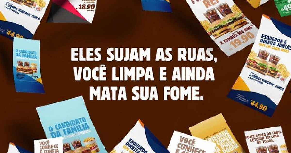 Burger King vai trocar panfletos de candidatos por descontos neste domingo (15)