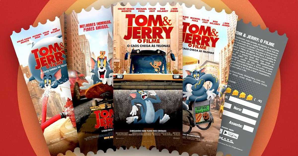 Cinemark lança ingressos colecionáveis de Tom & Jerry