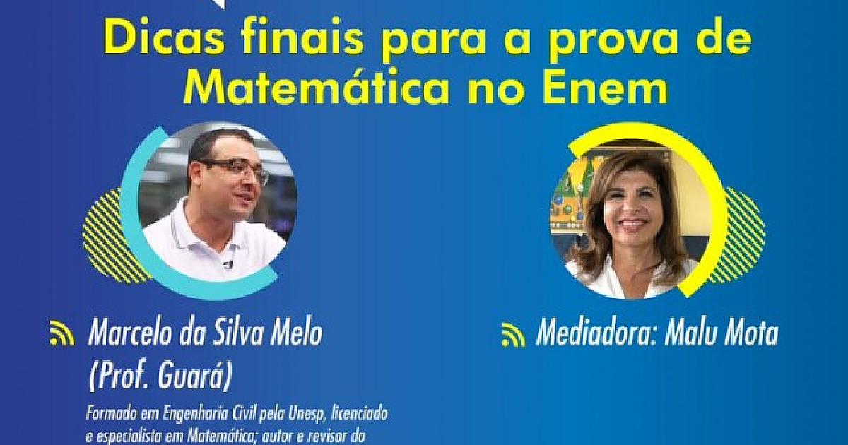Objetivo apresenta a live “Dicas finais para a prova de Matemática no Enem”