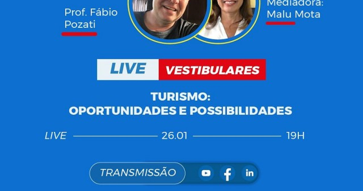 UNIP e Objetivo promovem live sobre a carreira de Turismo