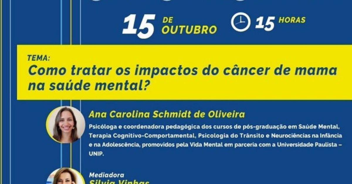 UNIP realiza debate online sobre os impactos do câncer de mama na saúde mental