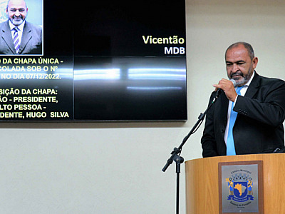 Vicentão é eleito presidente da Câmara de Santana de Parnaíba