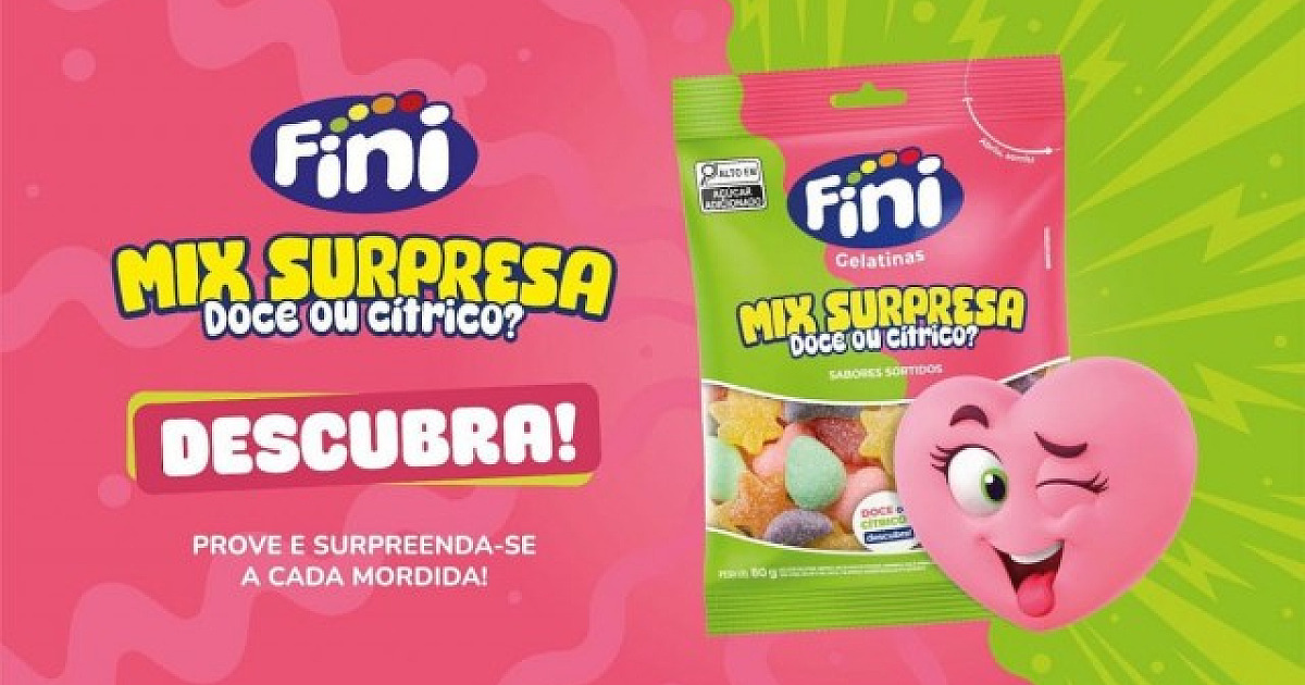 Fini lança 'Mix Surpresa' com versões doces ou cítricas
