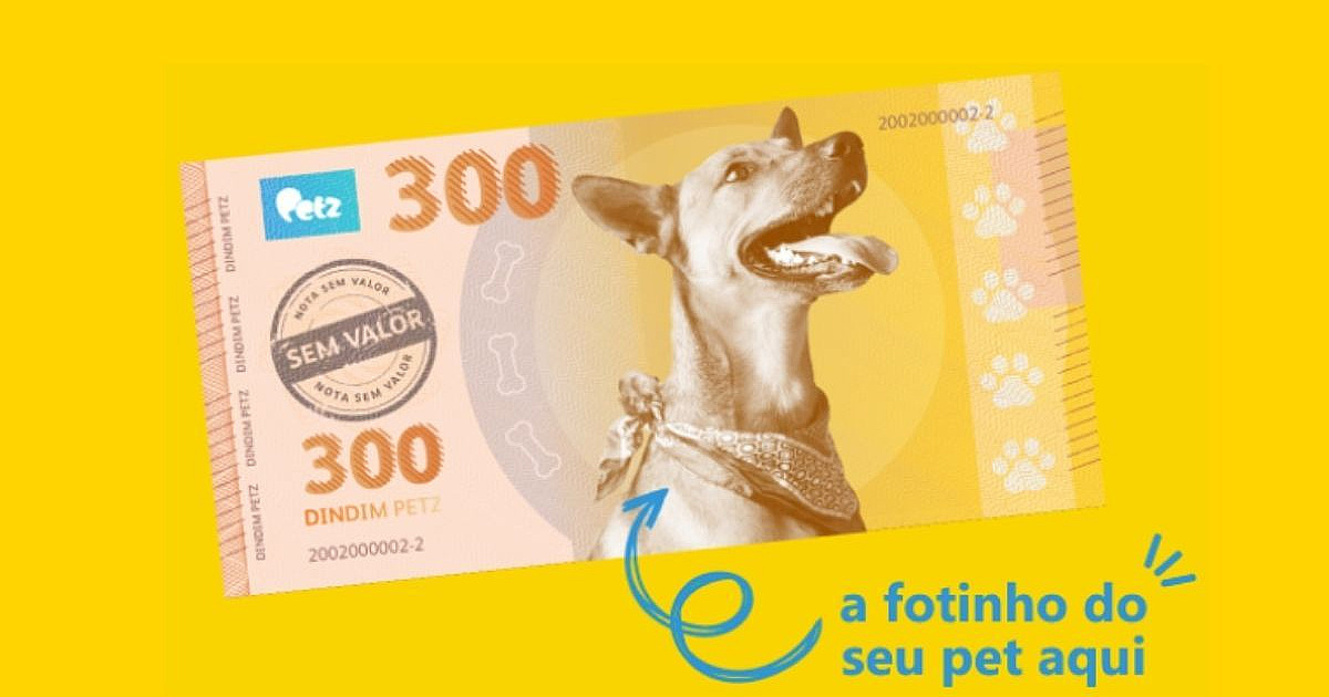 Petz cria nota de R$ 300 com vira-lata caramelo para auxiliar ONGs de adoção de animais
