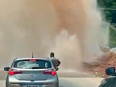 Rompimento de adutora e vazamento de gás deixam moradores do Burle Marx sem água