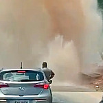 Rompimento de adutora deixa moradores do Burle Marx sem água; também houve vazamento de gás