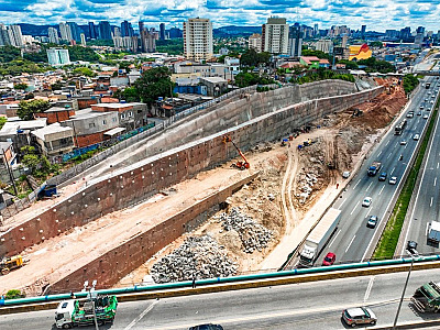 Obras das futuras marginais da Castello Branco atingem 97% de avanço e entram na fase final