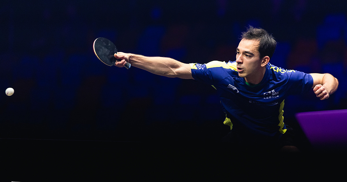 Hugo Calderano conquista o bronze na Copa do Mundo de Tênis de Mesa em Macau