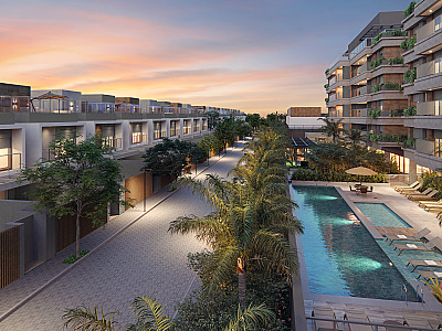 Condomínio tem grandes áreas de lazer e mais de 50 mil metros quadrados