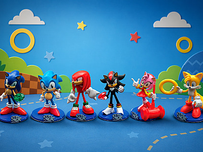 Coleção traz Sonic, Sonic Clássico, Tails, Amy Rose, Shadow e Knuckles